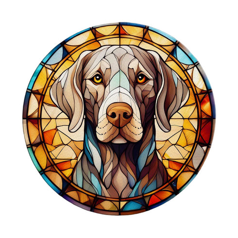 Weimaraner Glass Suncatcher Worktop Saver